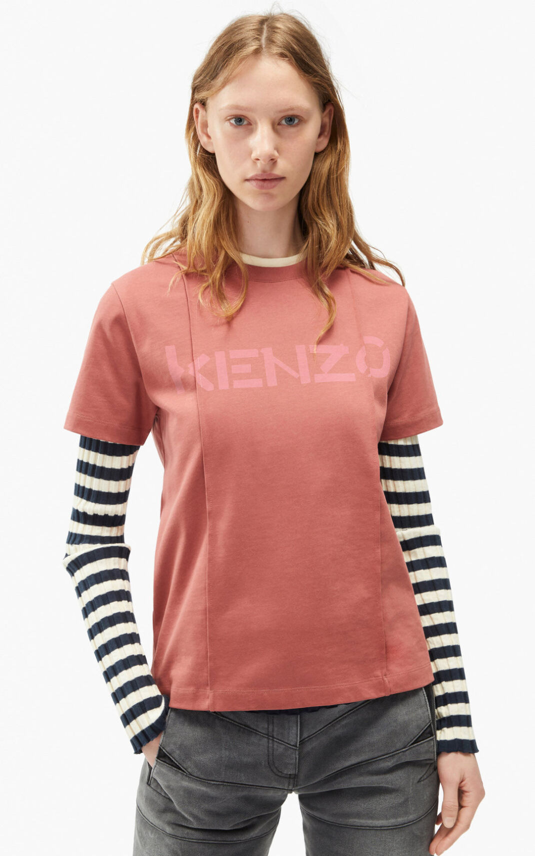 Kenzo Logo loose fitting Majice Ženske - Tamno Roze - Hrvatska DGEKWZ290